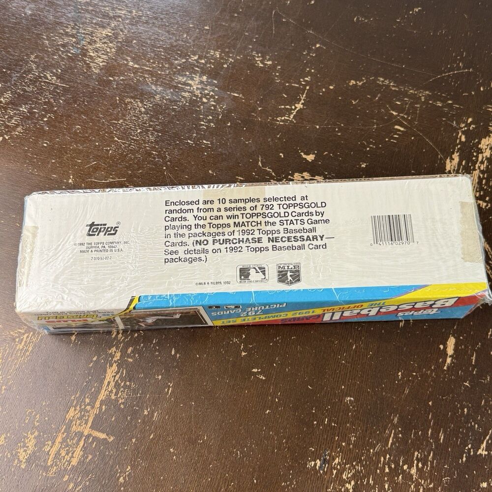 1992 Topps Series 1 & 2 MLB Baseball Complete Factory SetSealed With 10 Gold - Picture 3 of 6
